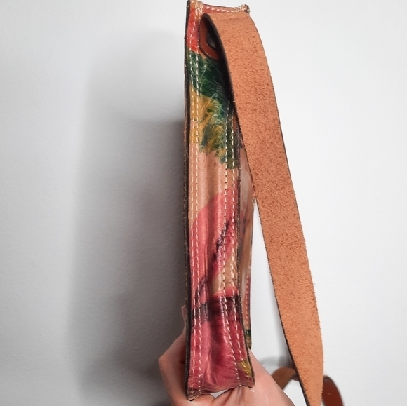 Patricia Nash Venezia Floral Leather Crossbody Bag - Picture 7 of 8